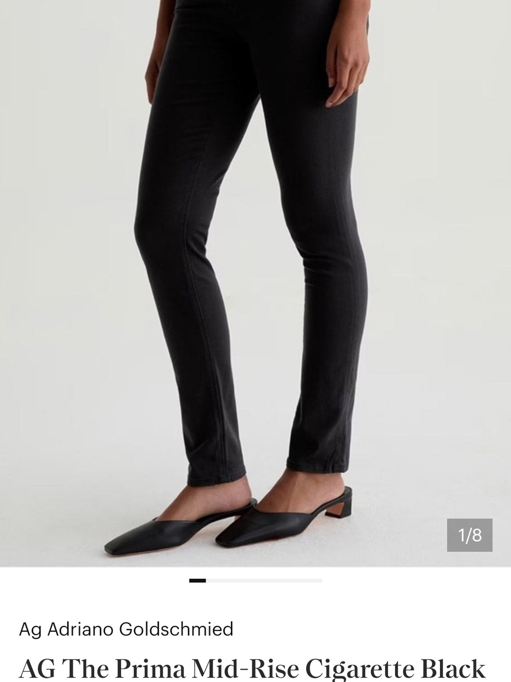 Ag Adriano Goldschmied Black Skinny Cigarette Pants Size 28R